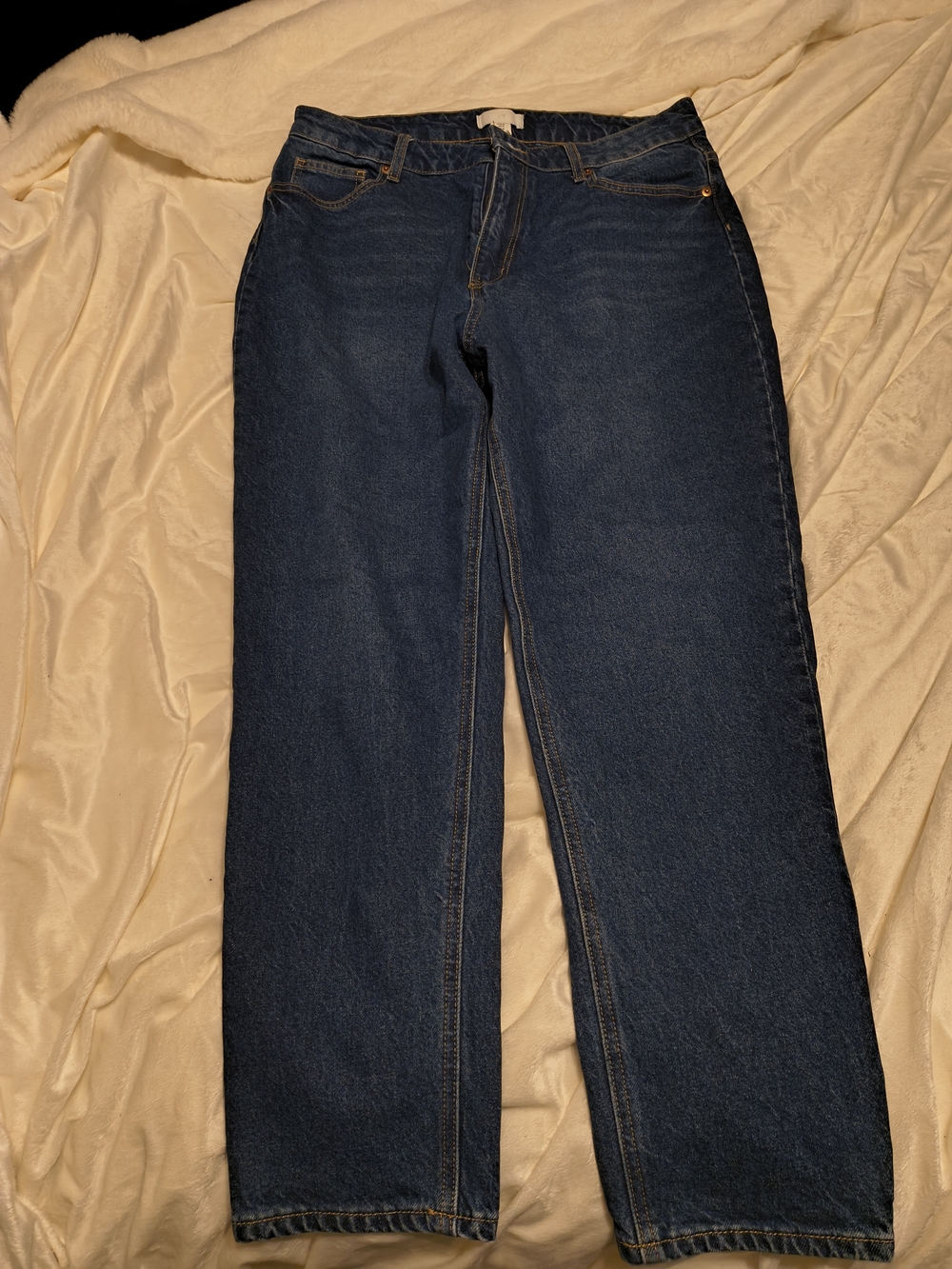 H&M Dark Blue Straight Leg Jeans
